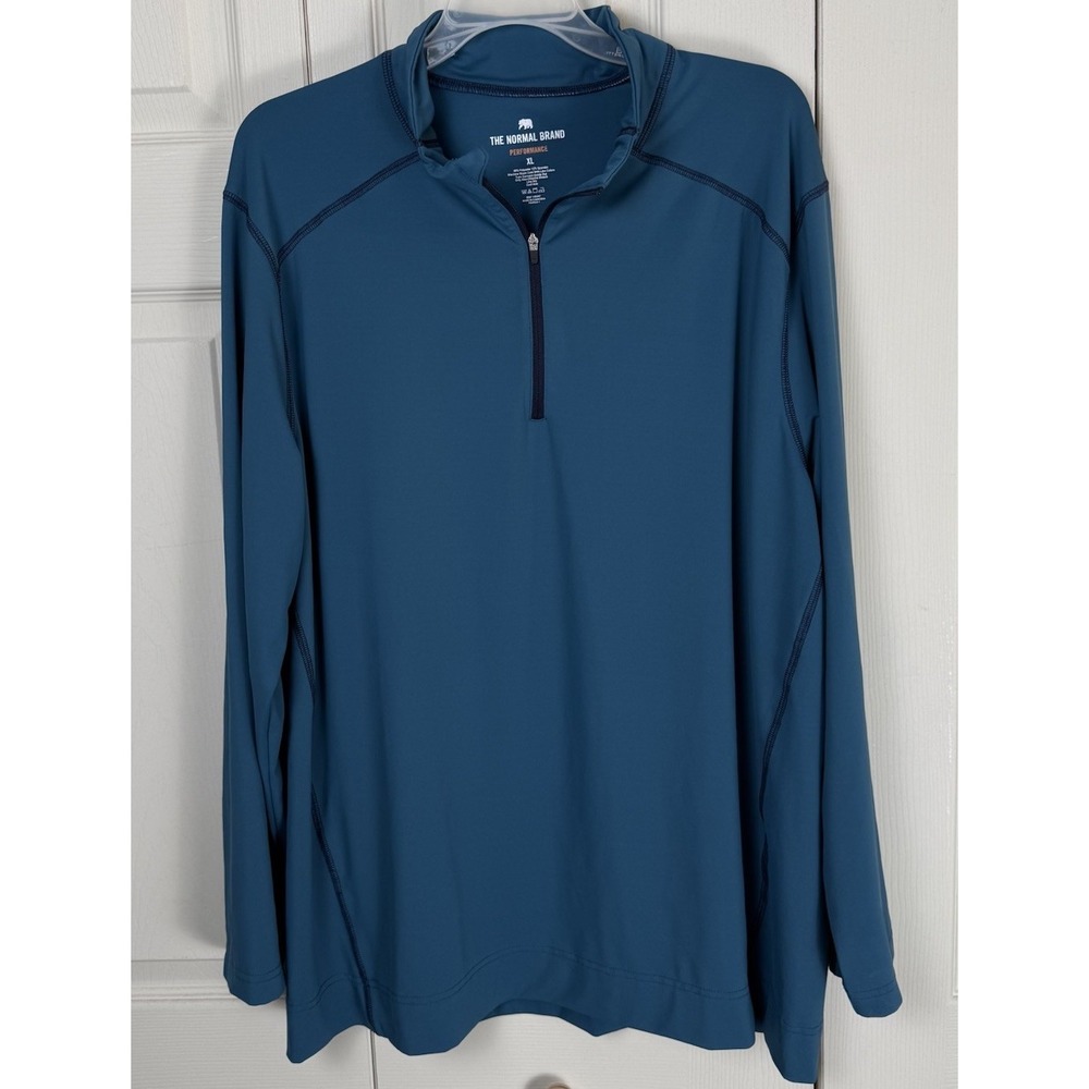 The Normal Brand Performance‎ Pullover Mens XL Blue Long Sleeve 1/4 Zip Golf